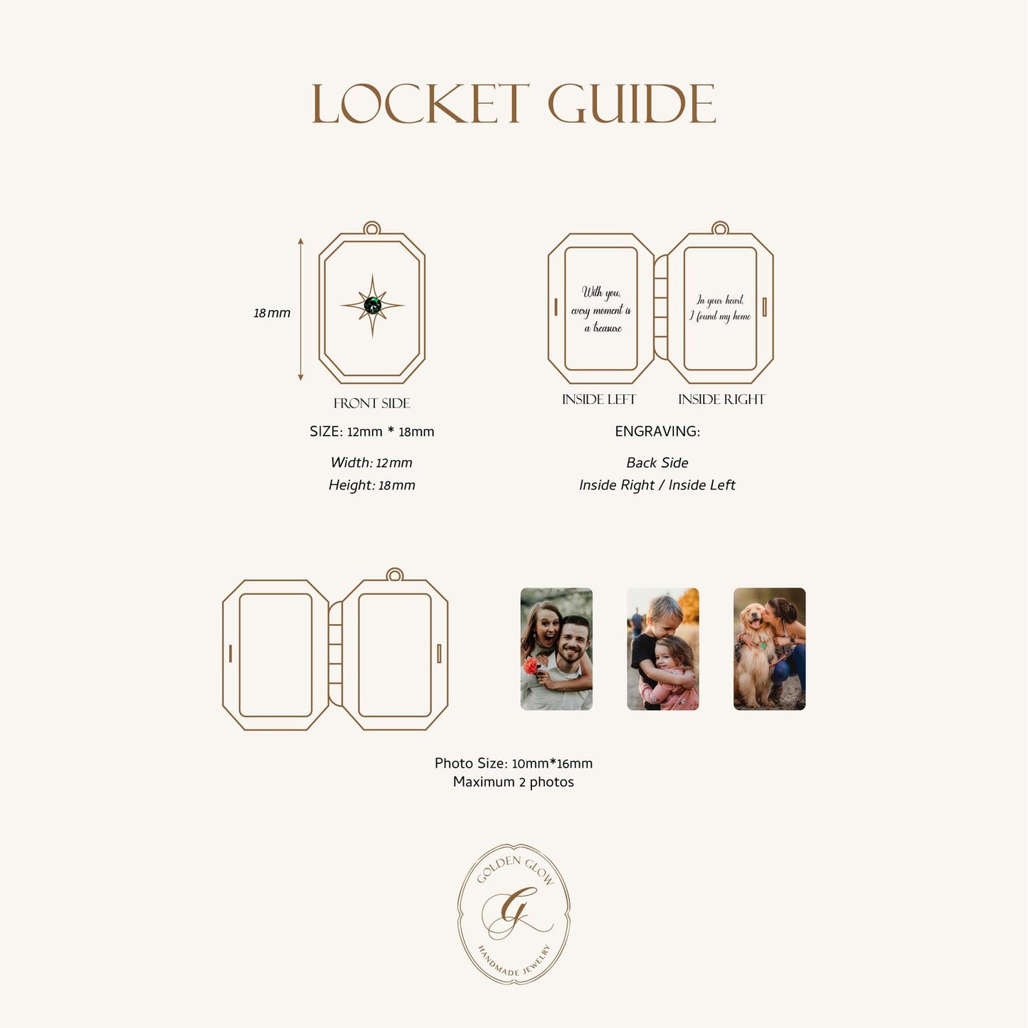 Collier Médaillon Personnalisé avec Pierre de Naissance